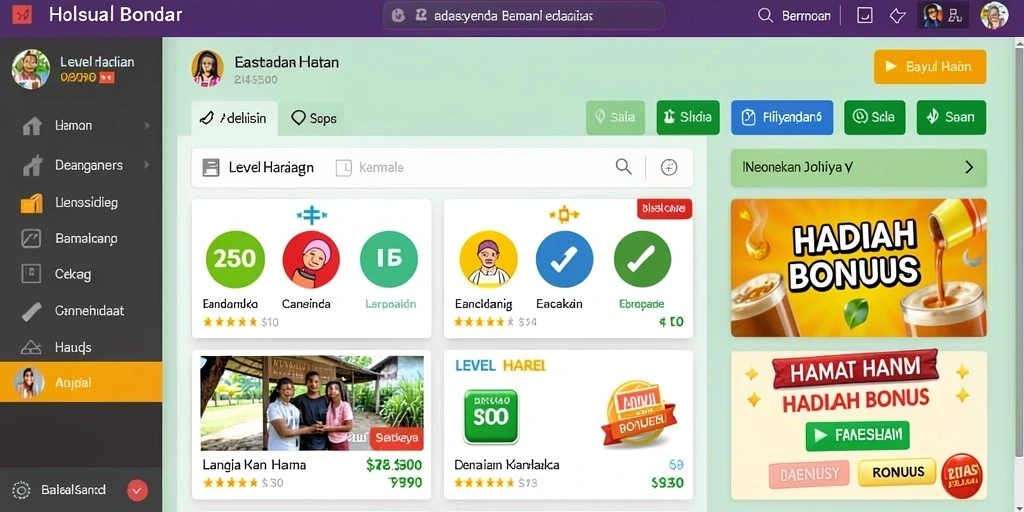 Tampilan awal yang menarik dan user-friendly.