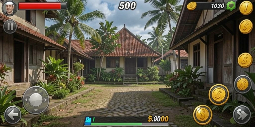 Tangkapan layar menunjukkan level yang penuh warna dan menarik.