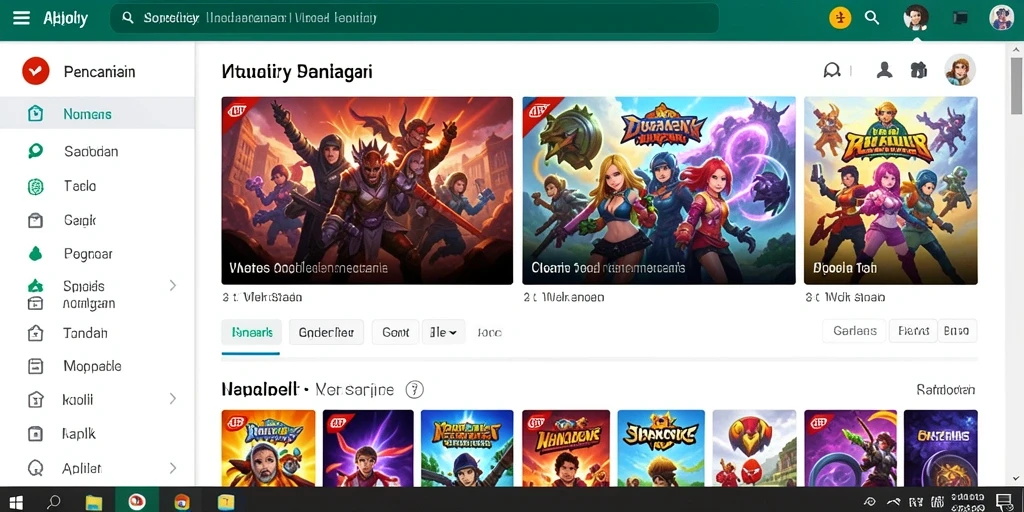 Menampilkan antarmuka utama LUCKY777 dengan tema slot menarik.