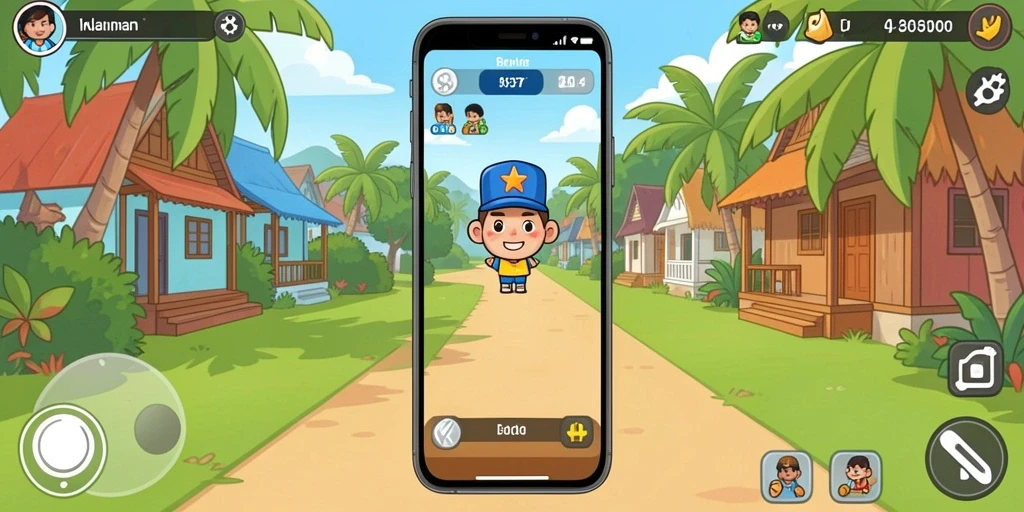 Screenshot menunjukkan grafis yang menawan dan desain level yang kreatif.