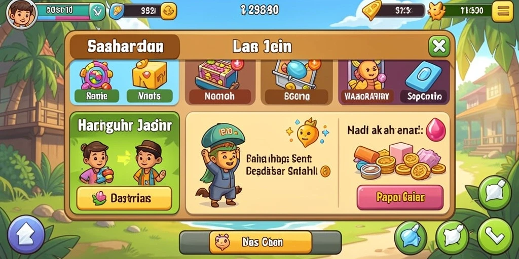 Tampilan awal yang menarik untuk memulai permainan.